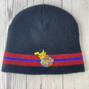 Pokémon Pikachu Charmander Vintage Beanie Striped Nintendo‎ Licensed Product